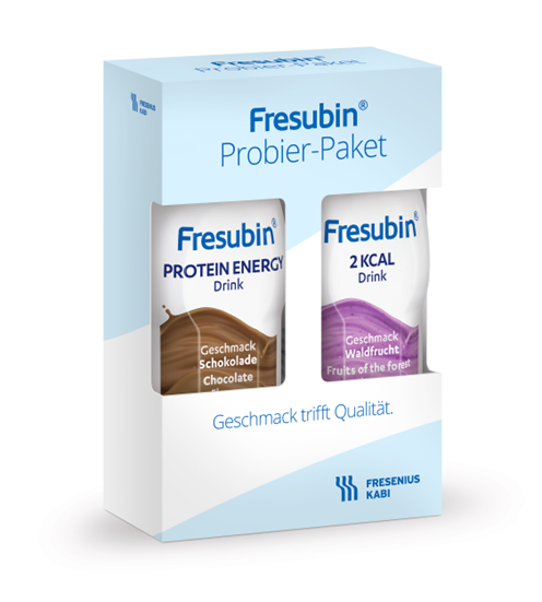 Packshot des Fresubin® Trinknahrung Probier-Pakets